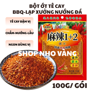 bột ớt lạp xưởng nướng đá 100g ️ gia vị cay thơm tê tê chấm lạp xưởng trộn mì ăn vặt