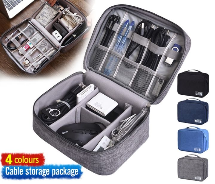 Gadget Bag Travel Organizer Electronic Organizer Double Layer