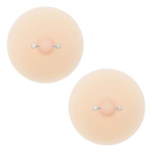 Silicone Nipple Covers Reusable Thin Adhesive Breast Petals Piercing Rhinestones Studs Chest Pasties For Women Underwear