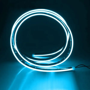 EKLEVA Scan Starting Led Car Hood Light Strip Decorative Lamp Flexible DRL Daytime Running Lights Auto Headlight Strips Car Assecories