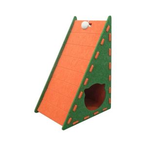 HIPIPET Cat Cave Bed Durable No-Shedding Felt Cat Scratching Board and Bed Combination Triangular Wall-Mounted Thickened 9mm Felt Polyester Felt Material Anti-deformation Hideaway Nest Felt Cat Scratcher