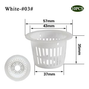 MSHNXA Heavy Duty Plant Grow Garden Clone Vegetable Planting Basket Net Cup Mesh Pot Nursery Pots