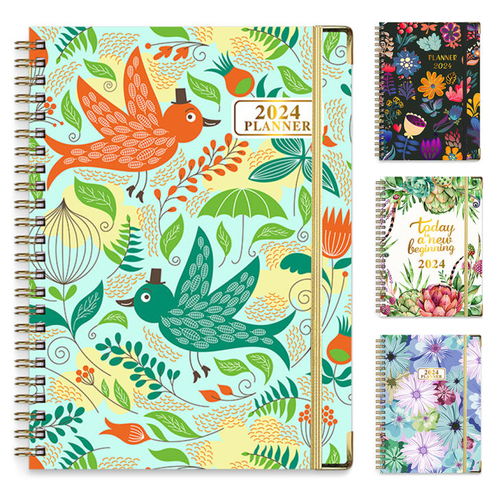 HK 2024 A5 English Planner Notebook Diary Weekly Planner Agenda Goal ...