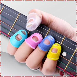 FinDee ปลอกนิ้วซิลิโคนกันเจ็บนิ้ว สำหรับกีตาร์ เบส อูคูเลเล่ 1ชุด 5 ชิ้น fingerstall