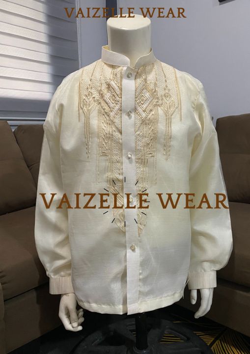 Barong tagalog for men (makapal & embossed ang burda) with BACK DETAILS