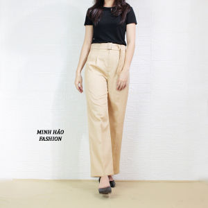 Quần Tây Quần Kiểu Nữ Minh Hảo Fashion Hàng Thiết Kế Form Rộng Ống Suông Hack Dáng