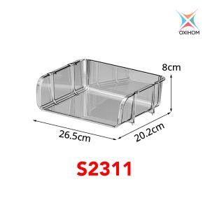 Oxihom Rak Dokumen Rak Kertas Stationary Rak Susun Rak Meja Stackable