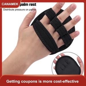 【CANAMEK】 Cặp bảo vệ lòng bàn tay tập thể dục phòng tập thể dục Găng tay nửa ngón tay cử tạ lòng bàn tay quả tạ Grip Pads cử tạ đào tạo Găng tay phòng tập thể dục Workout