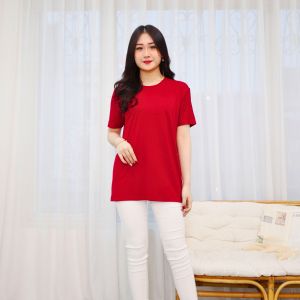 Baju Kaos Polos Basic Reguler Fit Spandek Pria Wanita Gaya Simple Elegan Trendy Berkualitas Premium