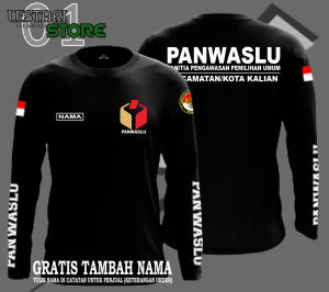 Kaos Baju Lengan Panjang Panwaslu Panitia Pengawas Pemilihan Umum - Cotton Combed 24S