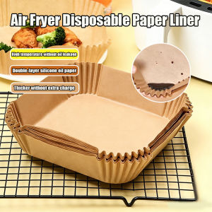100PCS Thickened Air Fryer Liners - Doublesided Oil-Proof Parchment Paper Sheets Cooking Paper
