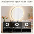 SKPLUS 60cm Bedroom Dressing Table Aesthetic Vanity Makeup Desk With Round Mirror LED Light Drawer - Fulfilled by SKPLUS. 