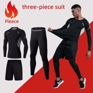 AE Mens sports suit for foreign trade fitness outdoor running tight-fitting training wear three- or five-piece sports outfit