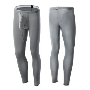 Ice Silk Men Thermal Long Pants Quick Dry Separate Scrotum Pouch Long Johns Mens Thin Breathable Thermal Underwear Leggings