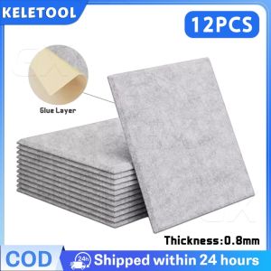 24pcs Acoustic Panel Self Adhesive Sound Proof Foam Panels Square Acoustic Wall Panels Sound Dampening Pads Recording Studio Office Karaoke