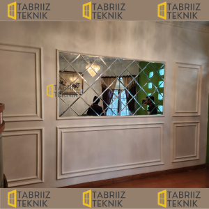 Paket Cermin kaca aesthetic 21x21 cm ukuran 120 CM X 150 CM langsung tempel asli kaca  Tanpa Bevel