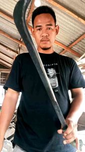 Golok Baja Super Tajam Golok Kerja tebas rumput kayu pohon baja asli berkebun super tajam tanpa asah