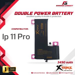 XTRIKE Baterai Double Power Iphone 11 PRO Batre Batrai Battery Dual Apple Ip Ori Original