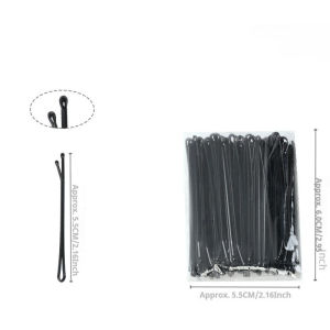 50/150PCS Black Bobby Pins – Durable Alloy Hair Clips & Hairpins Invisible Hairgrips with Storage Case for Styling