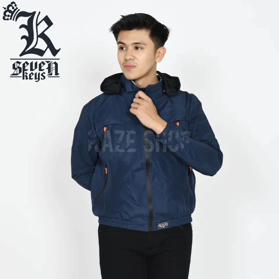 Jaket anti air waterproof dan anti angin windproof seven keys pria