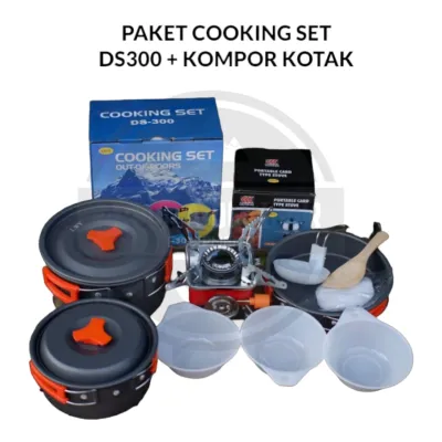 Paket Alat Masak Camping Kompor Cooking Set Nesting Camping Outdoor Portabel