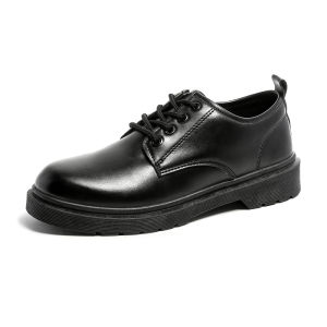 man Casual shoes Soft leather business affairs non-slip waterproof Thick bottom increase Round head fashion student Formal