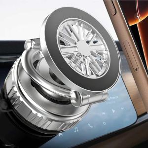 Magnetic Vacuum Car Phone Holder 360 ° Adjustable Foldable Phone Mount with Strong Suction Cup Portable Phone Holders for Your Car/Gym/Mirror Mount for iPhone & Android