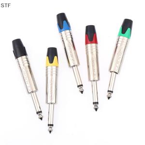 STF ปลั๊กต่อเสียง 6.35มม แช่ แจ็คช่องเสียง 3 ชุด แจ็คช่องเสียบ แจ็คตัวเชื่อม ไมโครโฟน ประกอบ แบบ โมโน ปิด เสียง