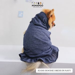 Jeans Hoodie & Hoodie Dress - Hoodie Kucing dan Hoodie Anjing POMAPOO Premium Berkualitas