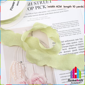 HB Ruffle Ribbons 10 Yards Wrinkled Wave Edge Ribbon for Bridal Bouquets Gifts Wrapping Wedding Decor