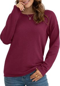 VIISHOW  ผู้หญิง เสื้อกันหนาวแขนยาว พิมพ์ลาย เสื้อถักคอวี  A Little Run Big