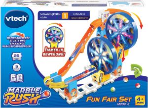 VTech Marble Rush Fun Fair Set M300 E Interactive Marble Run with Exciting Track Elements Various Assembly Options and Guides