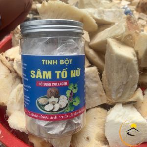 Tinh bột sâm tố nữ khô nguyên chất tăng vòng 1 thượng hạng xay lọc thủ công từ củ sâm tố nữ tươi sản sinh collagen tăng cường nội tiết