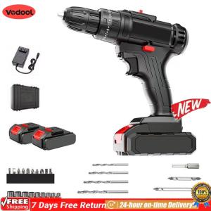 [Vodool Flagship Store]Electric Drill Cordless Drill Driver Variable Speed Electric Screwdriver Small Power Screwdriver Set for Furnishing