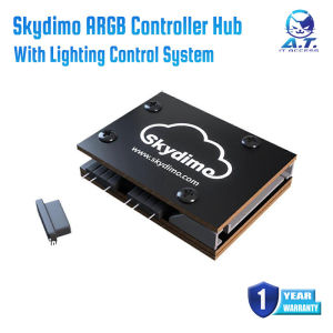 Skydimo Universal ARGB Lighting Controller Hub with One-Click Fan Control - Black