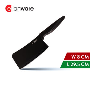 Elianware x K.Zero Black Series Premium Stainless Steel Meat Chopper Knife Non Stick Kitchen Knife Pisau Tajam (29.5cm)