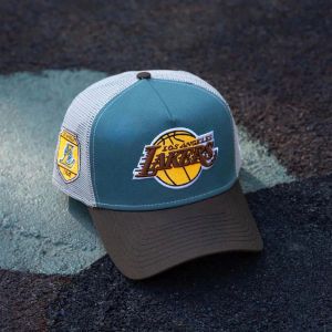 Lakers basketball embroidered mesh mens hat - European style sports cap - fashion cap for men