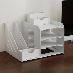 TSEVD Thickened File Storage Rack Space Saving Large Capacity  Organizer Multifunctional Partition Design File Holder office