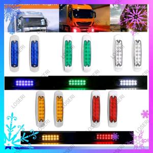 LOSERI PREMIUM Truck/Lori 24 LED 8 inch Oval Side Lamp 12V-24V Chrome Side Light Aksesori Lori