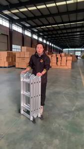 Folding Step Ladder Indoor Stair Ladder For Home Telescopic Step Ladder Stool Step Ladder For Home Foldable Factory-made aluminum alloy folding telescopic straight joint