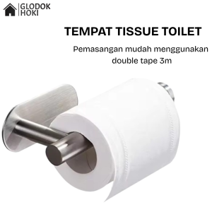 GH - Gantungan Tempat Tisu Gulung Toilet WC Tempel Dinding Paper Holder Stainless Steel Tisu Toilet