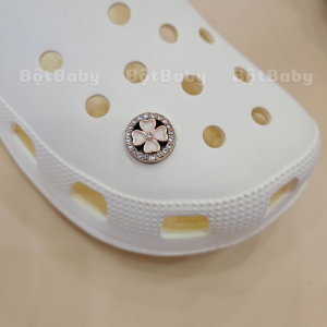 Charm jibitz sticker gắn dép cross mẫu B30 giả kim