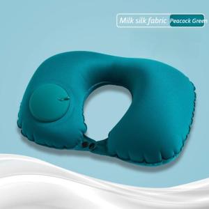 【ER】Press Type Inflatable U-shaped Pillow Outdoor Camping Travel Pillows Portable Neck Protection Pillow