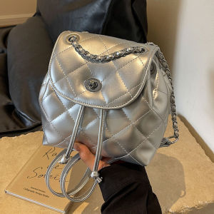 Ielgy chuỗi ba lô màu trơn tất cả các trận đấu Ba lô ngọt ngào nữ Dây chuyền đeo túi dung lượng lớn