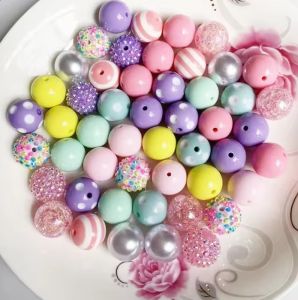 (SG Seller) 20mm mix color chunky bubblegum beads - 50pcs per bag
