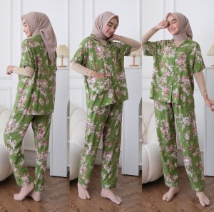 Qaireen Baju Piyama Baju Tidur Wanita Vita CP Bahan Rayon