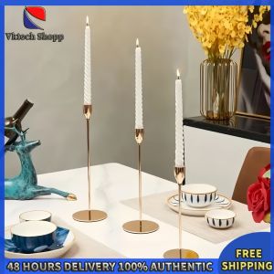 Vktech European-style Flameless Candle Holder Decorative Small Candle Stand for Table Home Decor
