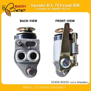 QBEE 15/16" Suzuki DA-71 WHEEL CYLINDER ASSEMBLY Front Lower RH with teeth w/o bleeder 52403-85520 GSK