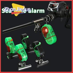 zhanjietun 1PC Fish Bite Alarm High Sensitive Fishing Alarm Sound Bell LED Light Indicator Clip-on Fishing Rod Buzzer Fishing Accessories