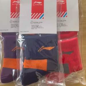 LiNingLi-Ning Thickened Sports Badminton Football PingPong Socks Mens Middle Tube Towel Bottom Socks Sweat Absorption Running Socks Deodorant Basketball Socks Wholesale Trade